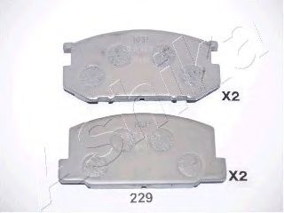 Комплект тормозных колодок, дисковый тормоз ASHIKA 50-02-229