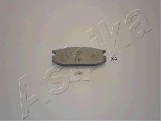 Комплект тормозных колодок, дисковый тормоз ASHIKA 51-05-593