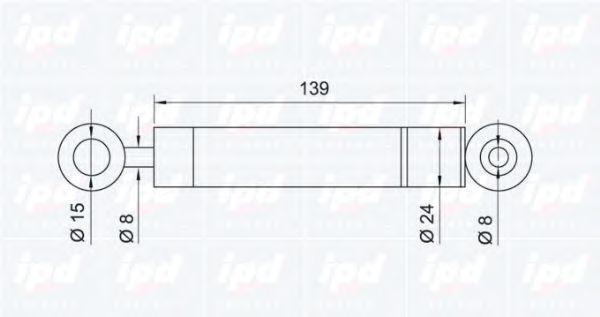Амортизатор, поликлиновой ремень IPD 130714