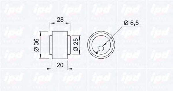 Паразитный / Ведущий ролик, зубчатый ремень IPD 150604