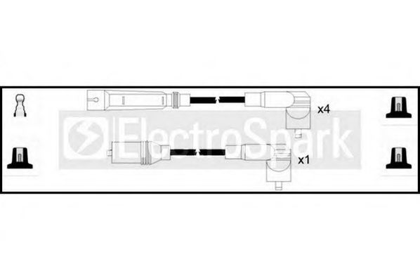Комплект проводов зажигания STANDARD OEK742