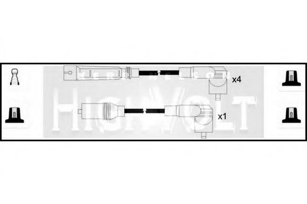 Комплект проводов зажигания STANDARD OEF771