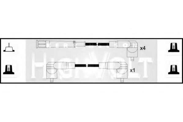 Комплект проводов зажигания STANDARD OEF035