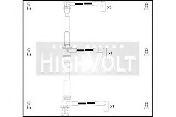 Комплект проводов зажигания STANDARD OEF110
