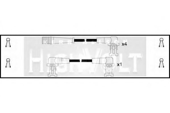 Комплект проводов зажигания STANDARD OEF841