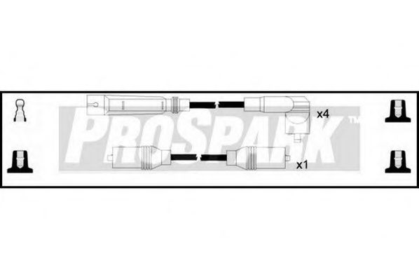 Комплект проводов зажигания STANDARD OES1094