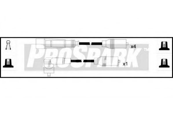 Комплект проводов зажигания STANDARD OES1098