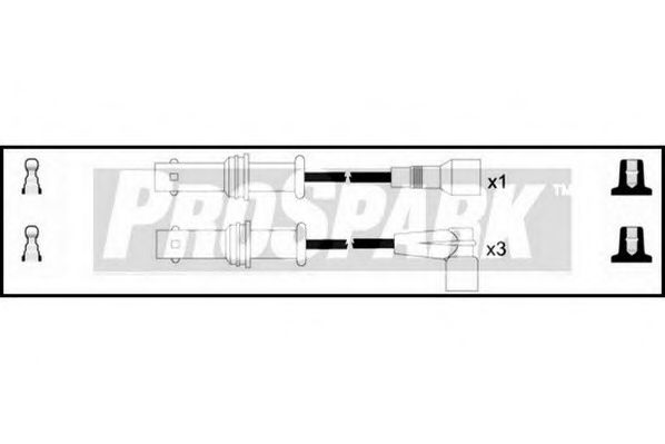Комплект проводов зажигания STANDARD OES212