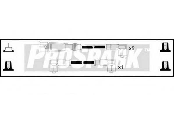 Комплект проводов зажигания STANDARD OES228