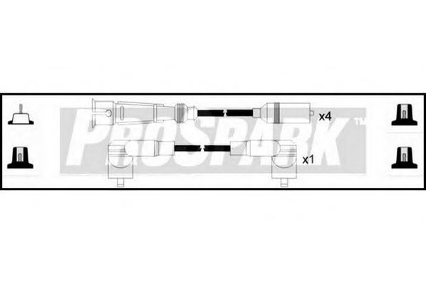 Комплект проводов зажигания STANDARD OES433