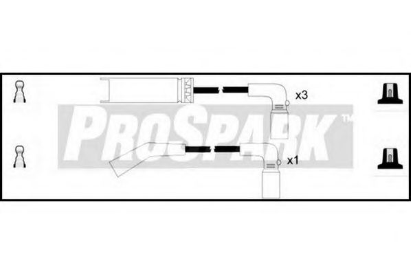 Комплект проводов зажигания STANDARD OES547