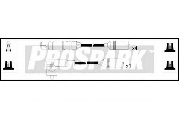 Комплект проводов зажигания STANDARD OES612