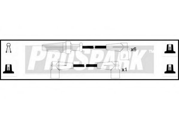 Комплект проводов зажигания STANDARD OES766