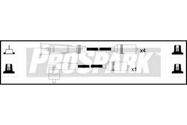 Комплект проводов зажигания STANDARD OES858