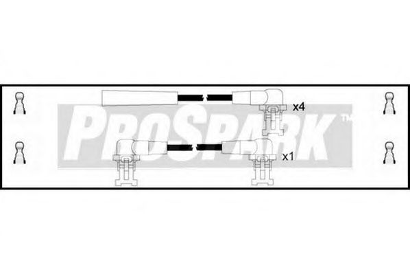 Комплект проводов зажигания STANDARD OES929