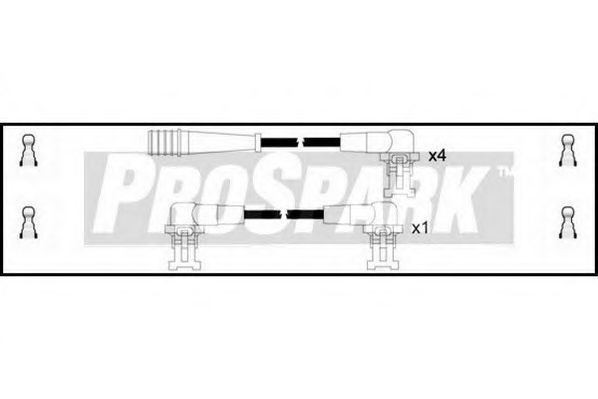 Комплект проводов зажигания STANDARD OES959