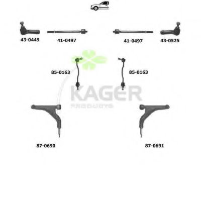 Подвеска колеса KAGER 800116