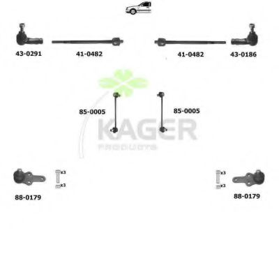 Подвеска колеса KAGER 800342