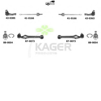 Подвеска колеса KAGER 800501