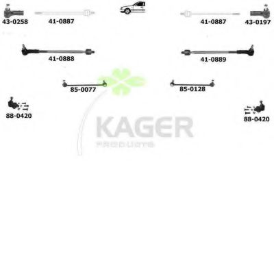 Подвеска колеса KAGER 800681