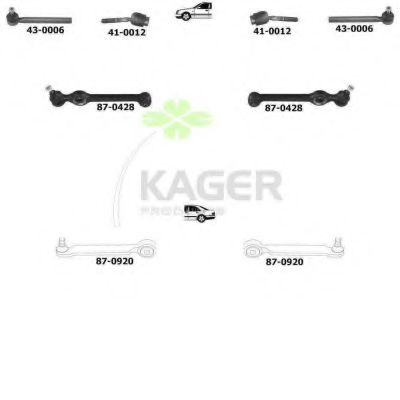 Подвеска колеса KAGER 800686