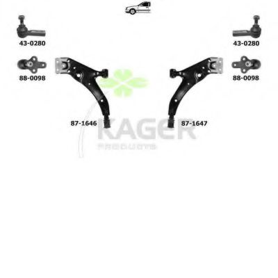 Подвеска колеса KAGER 801034