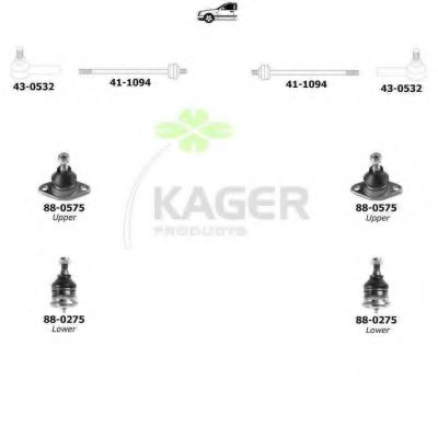 Подвеска колеса KAGER 801172