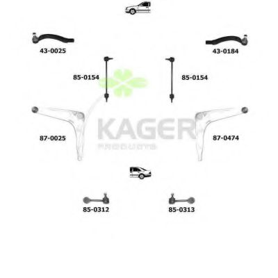 Подвеска колеса KAGER 801323