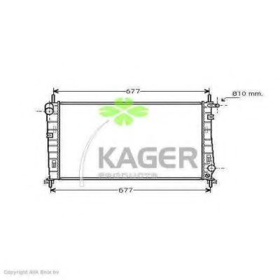 Радиатор, охлаждение двигателя KAGER 31-0359