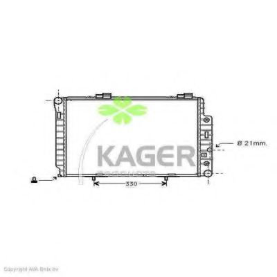 Радиатор, охлаждение двигателя KAGER 31-0607