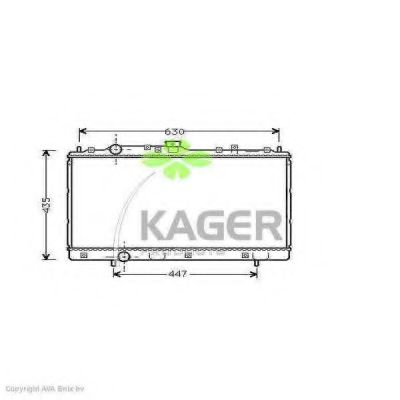 Радиатор, охлаждение двигателя KAGER 31-0678