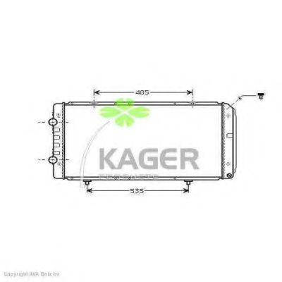 Радиатор, охлаждение двигателя KAGER 31-0896