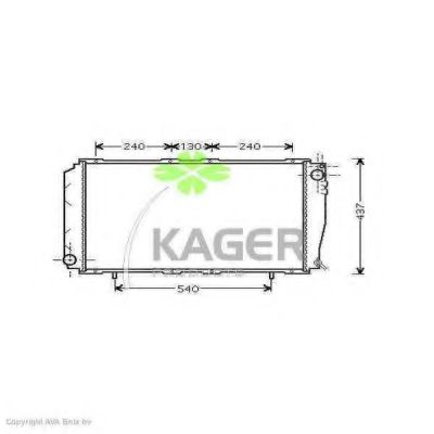 Радиатор, охлаждение двигателя KAGER 31-1030