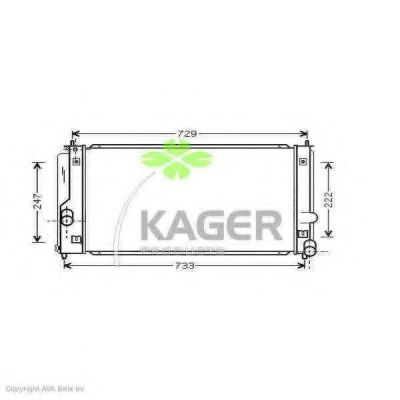 Радиатор, охлаждение двигателя KAGER 31-1131