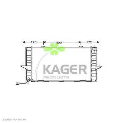 Радиатор, охлаждение двигателя KAGER 31-1155