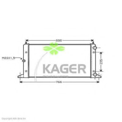 Радиатор, охлаждение двигателя KAGER 31-1212