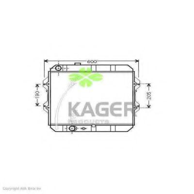 Радиатор, охлаждение двигателя KAGER 31-2364