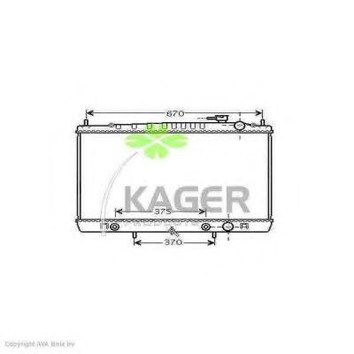 Радиатор, охлаждение двигателя KAGER 31-2461