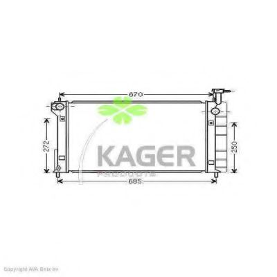 Радиатор, охлаждение двигателя KAGER 31-2920