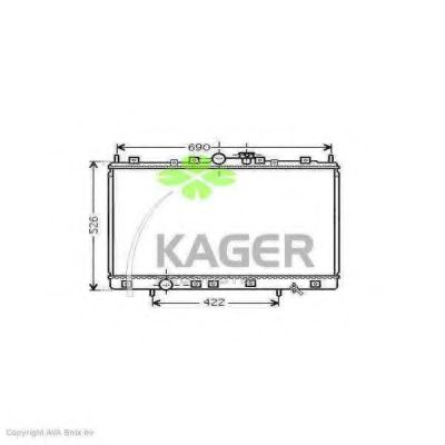 Радиатор, охлаждение двигателя KAGER 31-3239