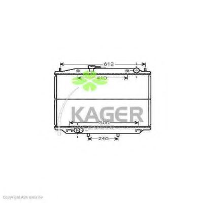 Радиатор, охлаждение двигателя KAGER 31-3361