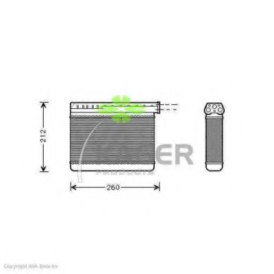 Теплообменник, отопление салона KAGER 32-0015