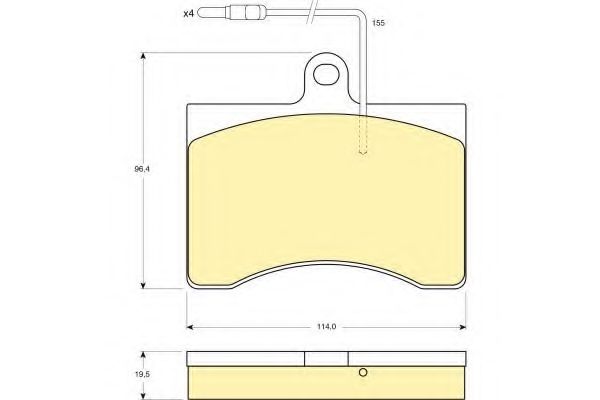 Комплект тормозных колодок, дисковый тормоз GIRLING 6103149
