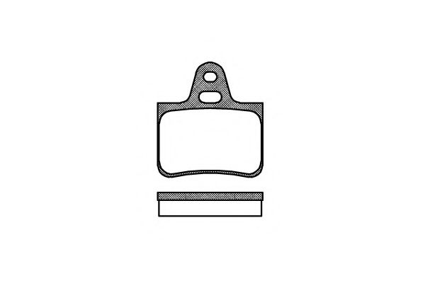 Комплект тормозных колодок, дисковый тормоз KAWE 0076 00