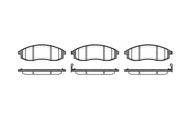 Комплект тормозных колодок, дисковый тормоз KAWE 0598 12