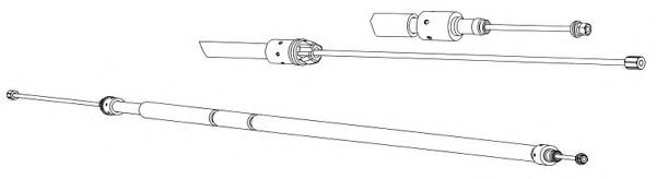 Трос, стояночная тормозная система KAWE CT02161