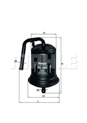 Топливный фильтр MAHLE ORIGINAL KL 520