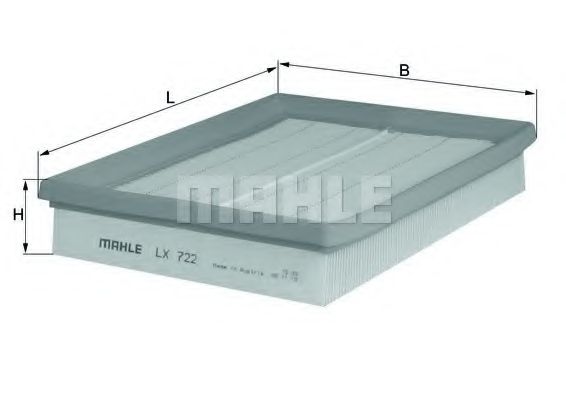 Воздушный фильтр MAHLE ORIGINAL LX 722