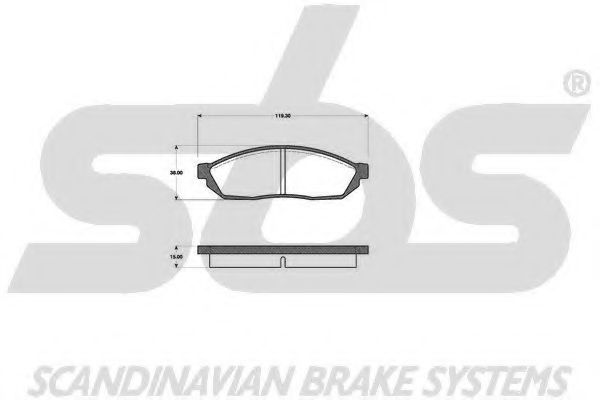 Комплект тормозных колодок, дисковый тормоз sbs 1501222603