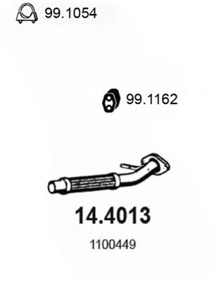 Труба выхлопного газа ASSO 14.4013